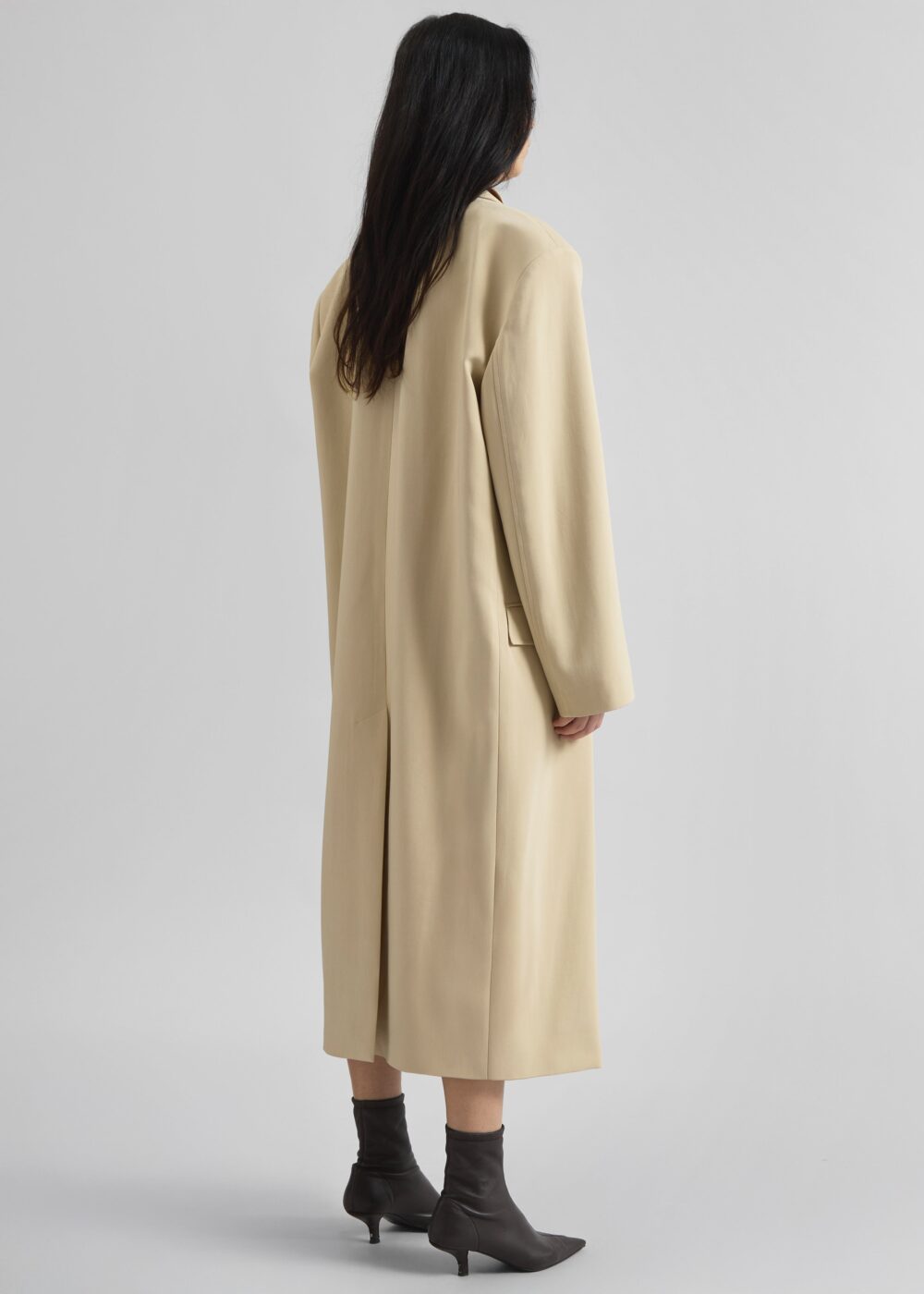 Tribeca Long Coat - Beige - Image 8