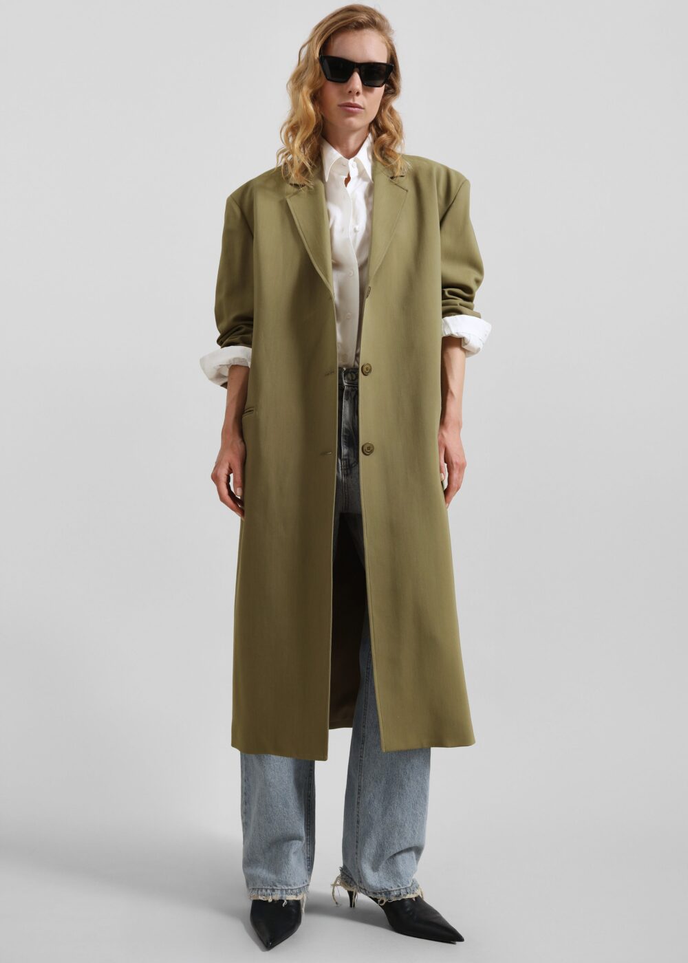 Tribeca Long Coat - Khaki - Image 6