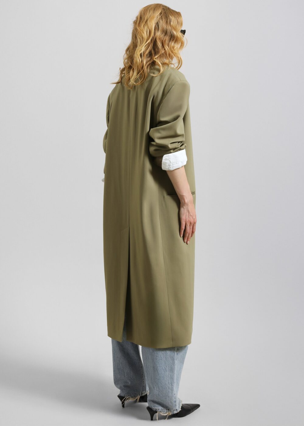 Tribeca Long Coat - Khaki - Image 9