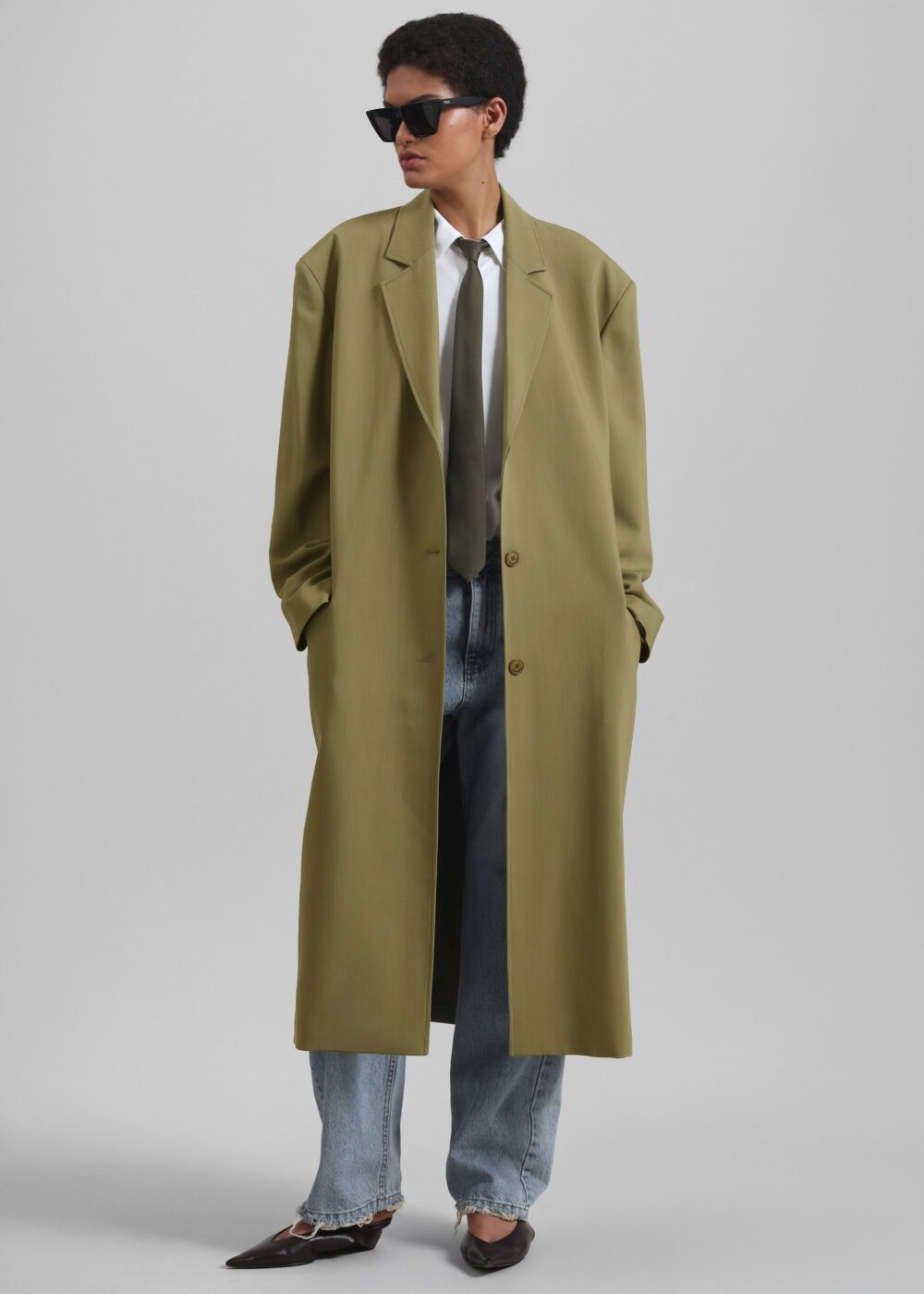 Tribeca Long Coat - Khaki - Image 7