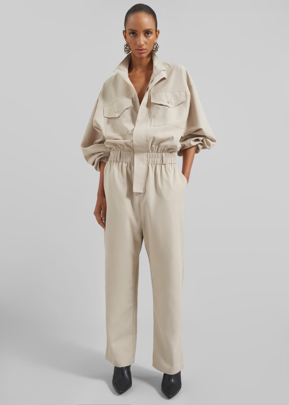 Tropez Jumpsuit - Beige - Image 3