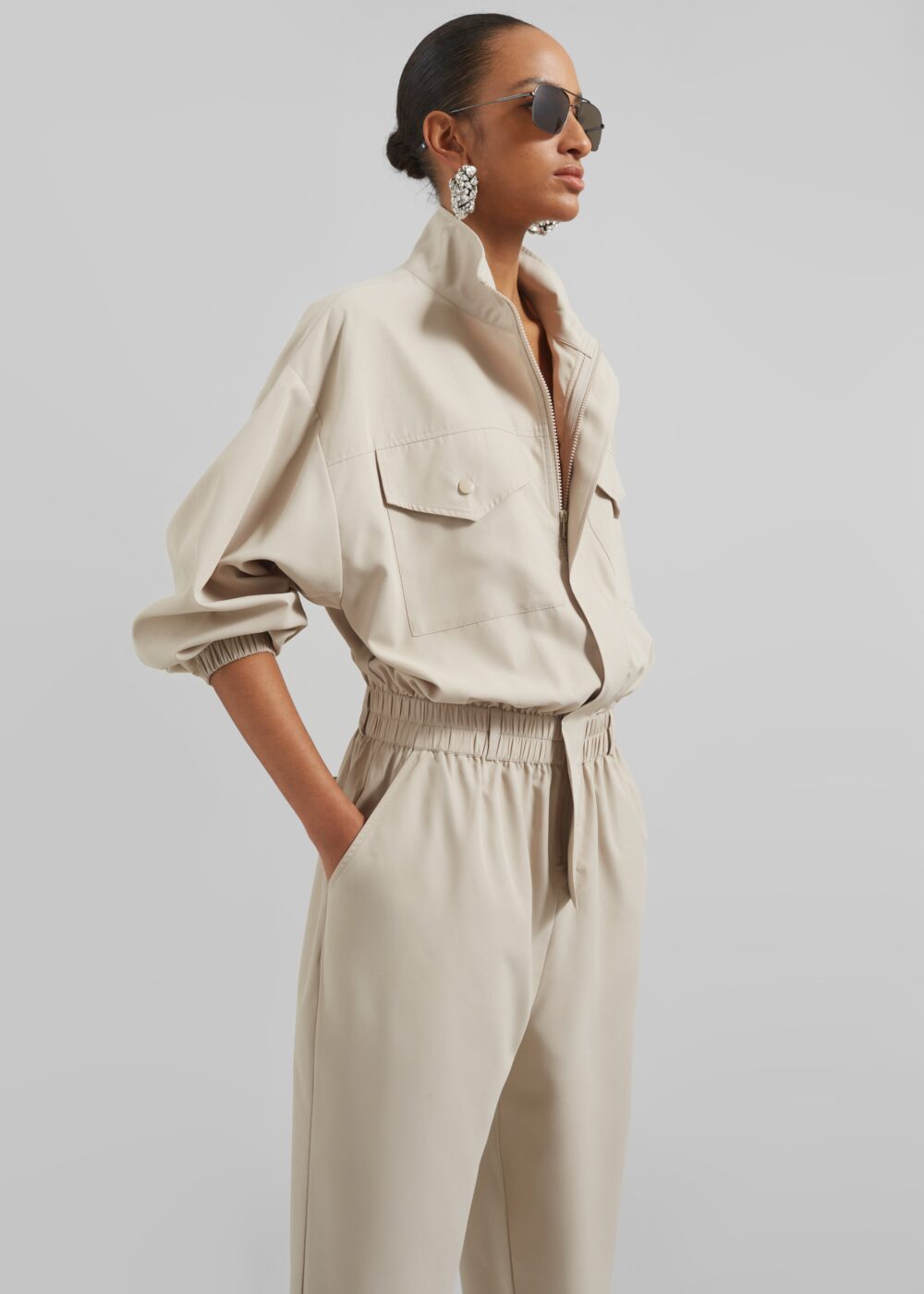 Tropez Jumpsuit - Beige - Image 4