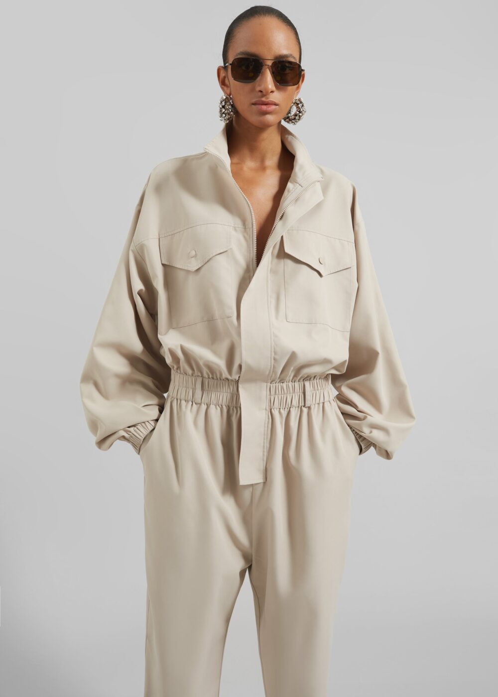 Tropez Jumpsuit - Beige - Image 5