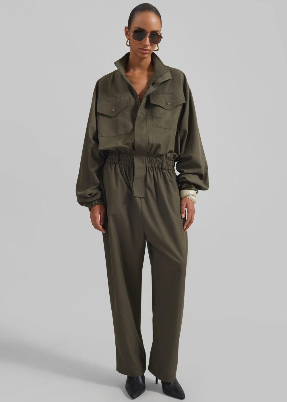 Tropez Jumpsuit - Khaki - Image 4