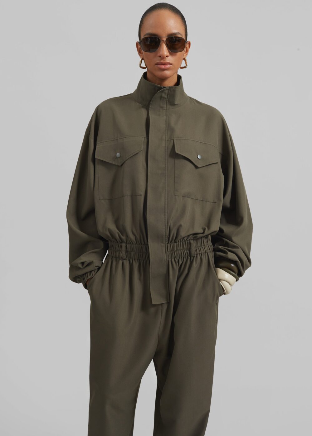 Tropez Jumpsuit - Khaki - Image 3