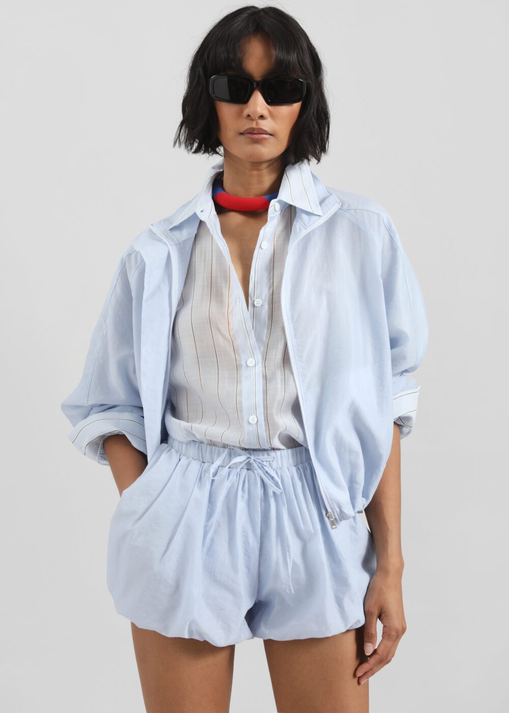 Vaila Sheer Jacket - Sky Blue - Image 4