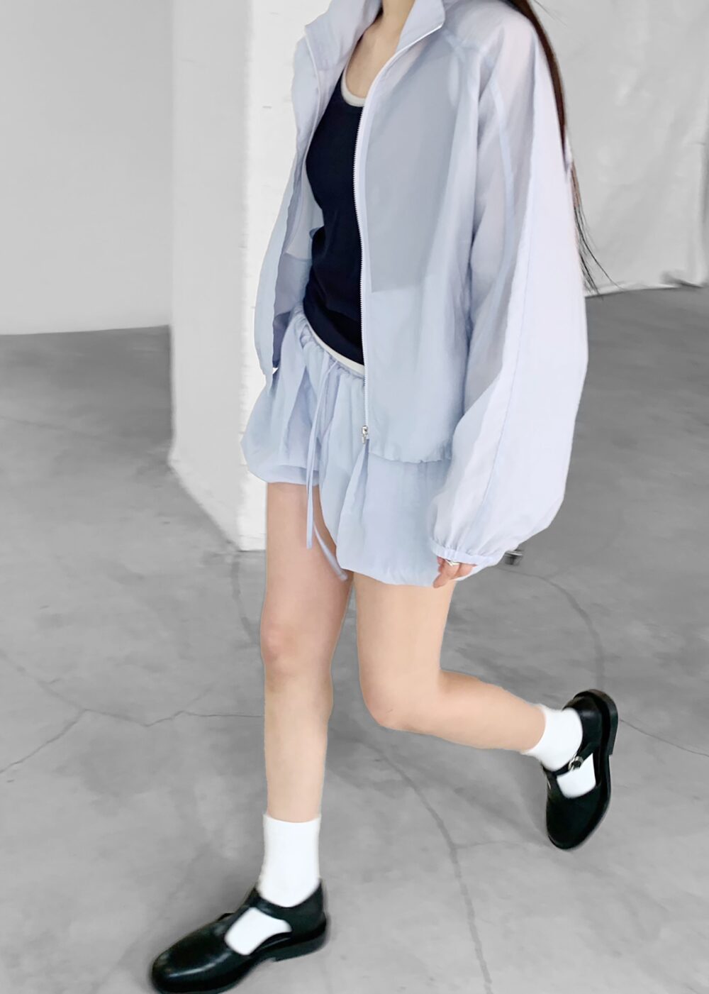 Vaila Sheer Jacket - Sky Blue - Image 10