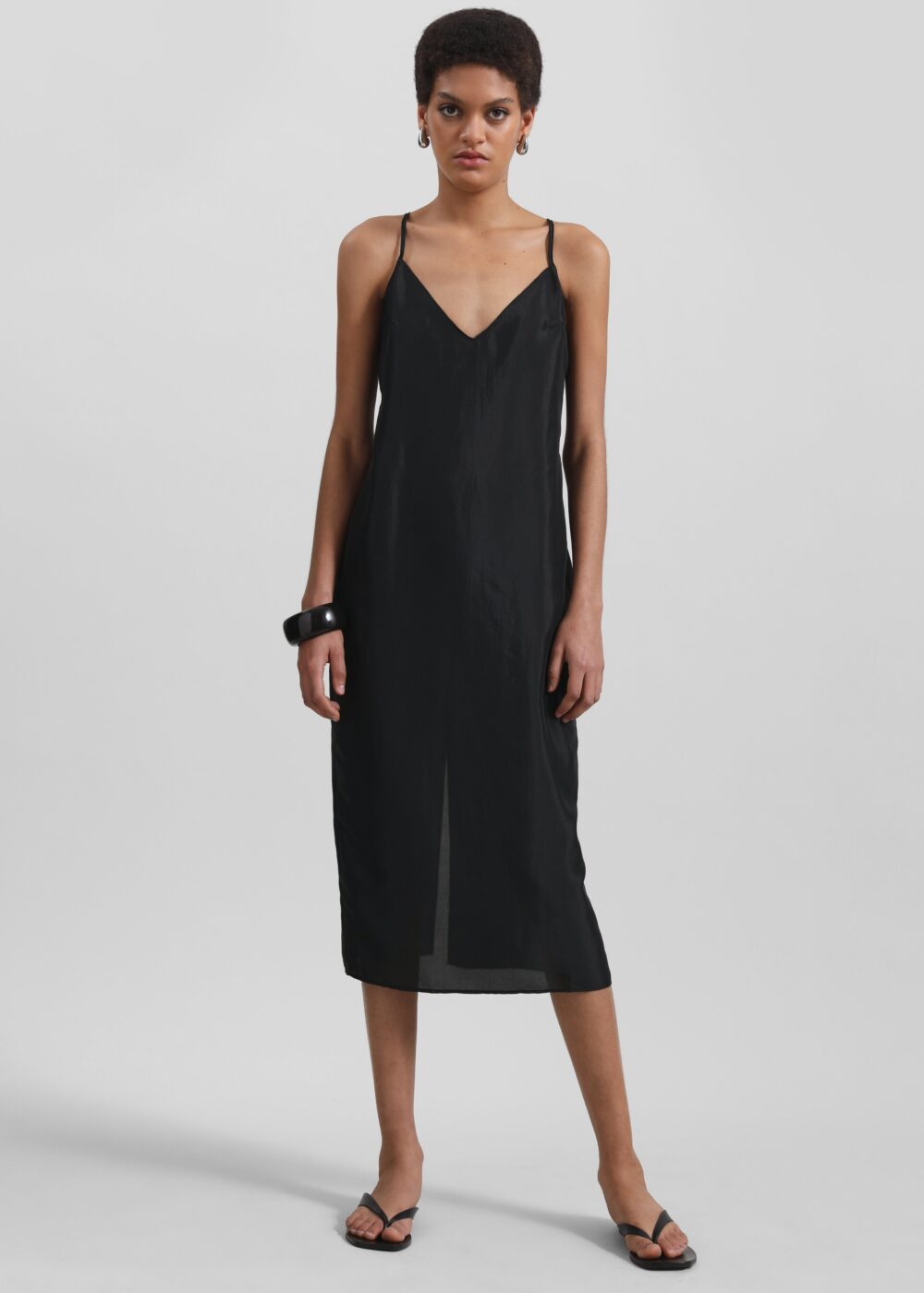 Vence Slip Dress - Black - Image 6