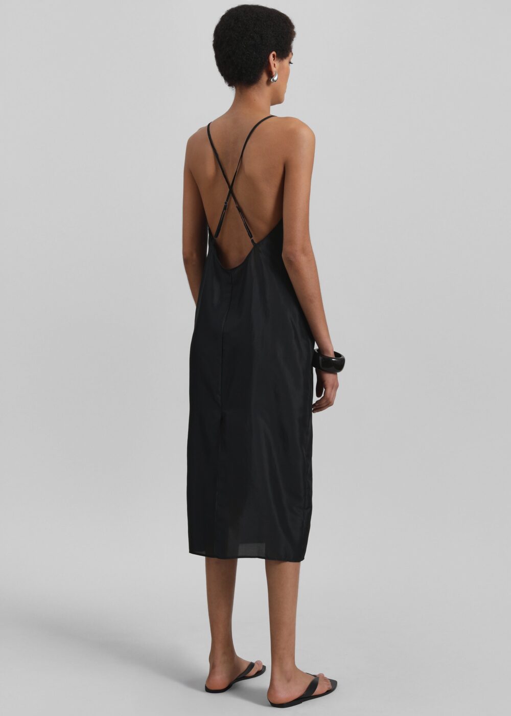 Vence Slip Dress - Black - Image 7