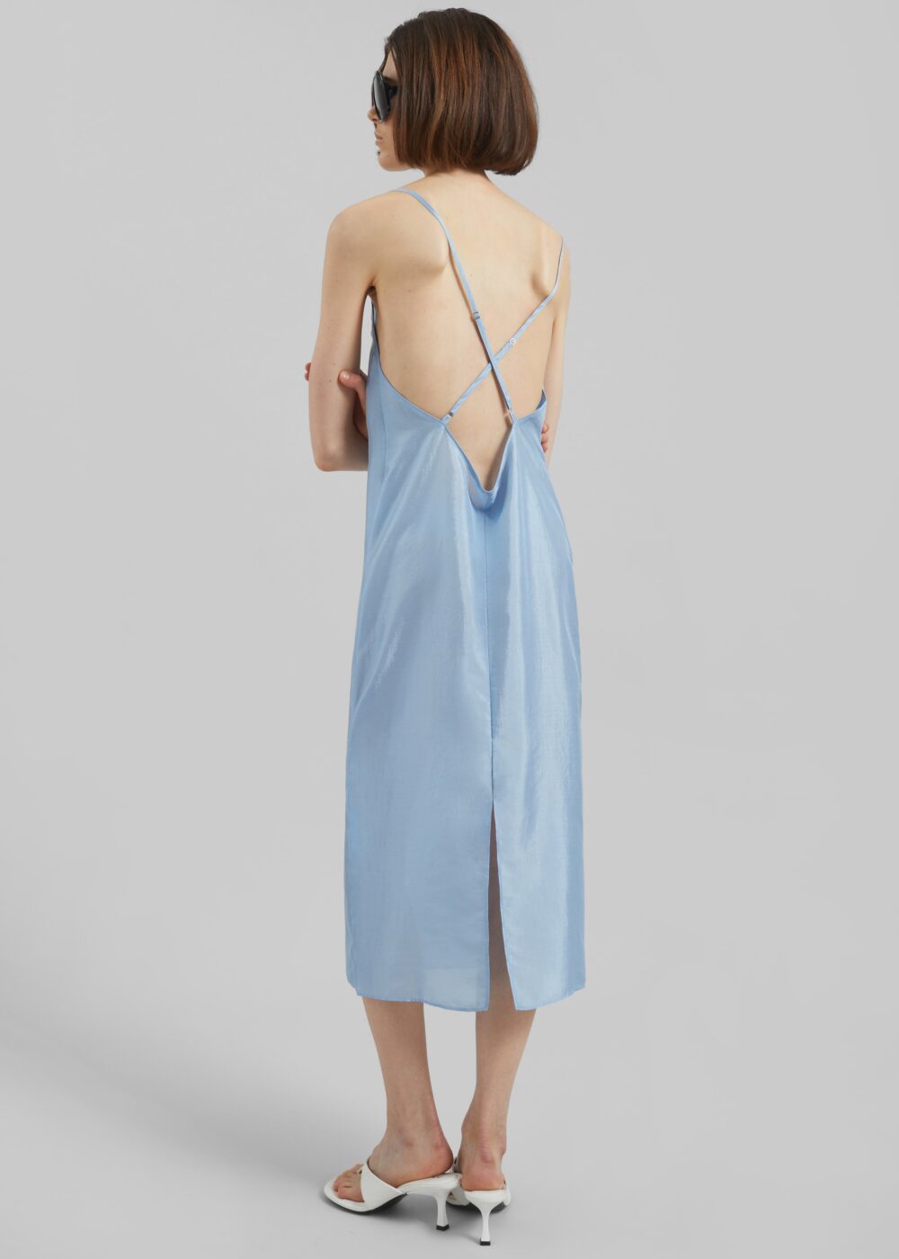 Vence Slip Dress - Dusty Blue - Image 6