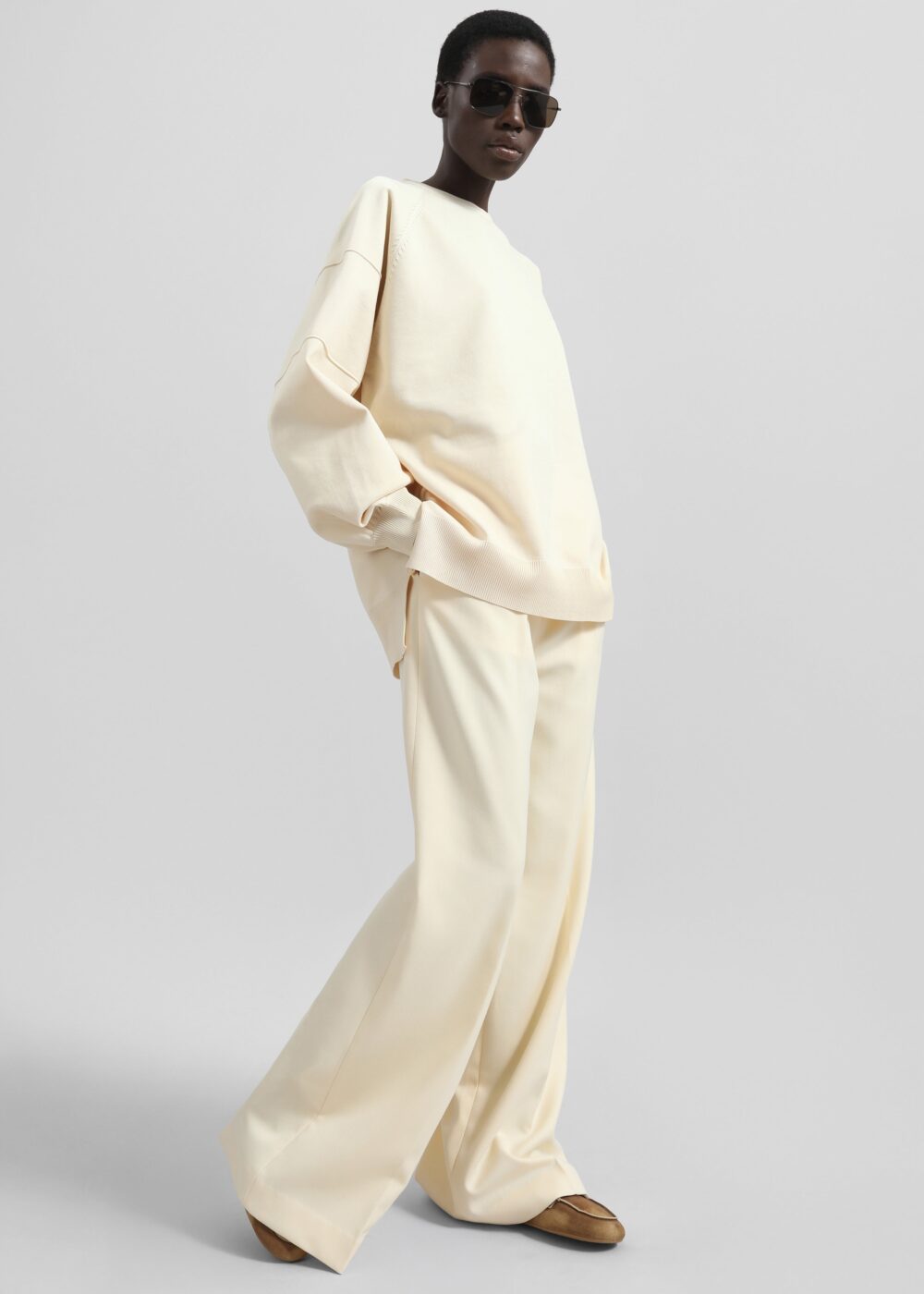 Wesra Knit Sweatshirt - Ecru - Image 4