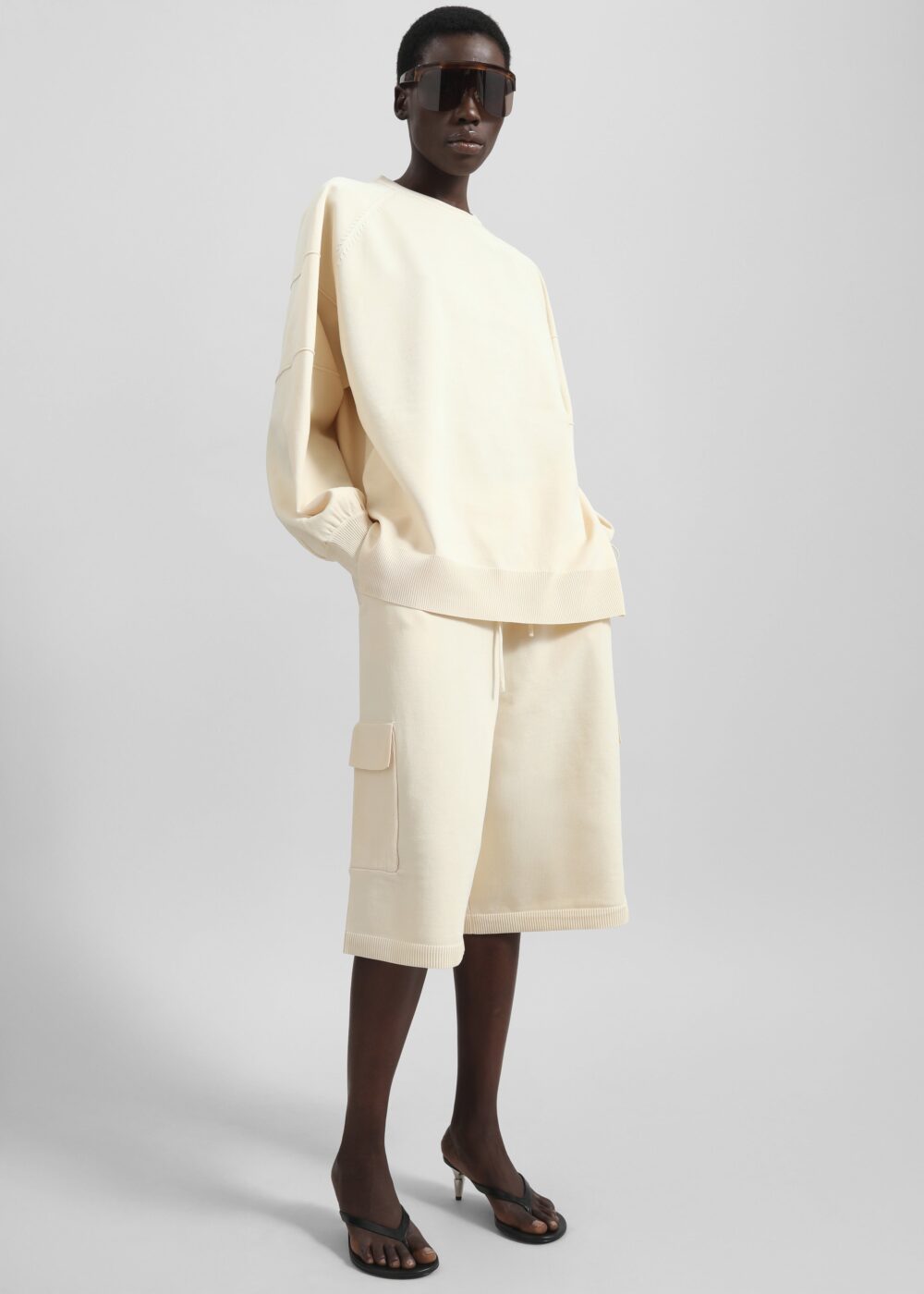 Wesra Knit Sweatshirt - Ecru - Image 5