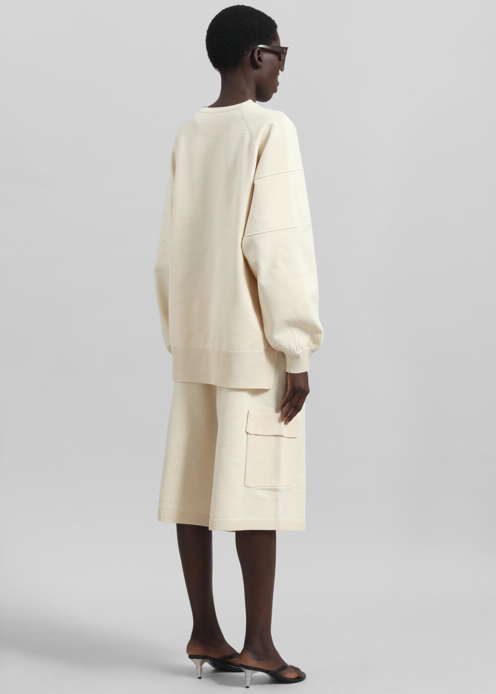 Wesra Knit Sweatshirt - Ecru - Image 9